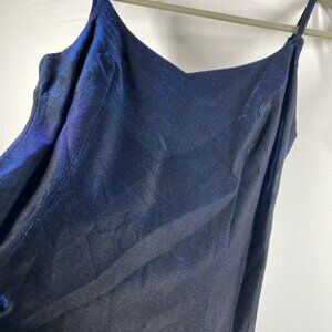 Vintage Jump Apparel Co. Blue Ombré Maxi Slip Dress Size 9/10 Shimmer Sleeveless
